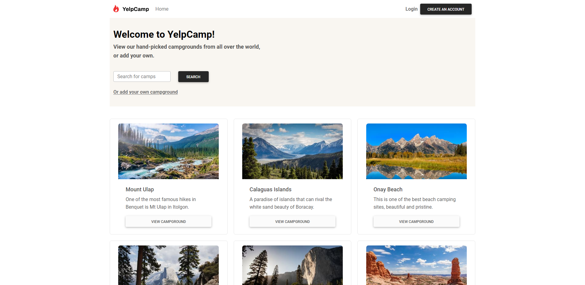 Yelp Camp